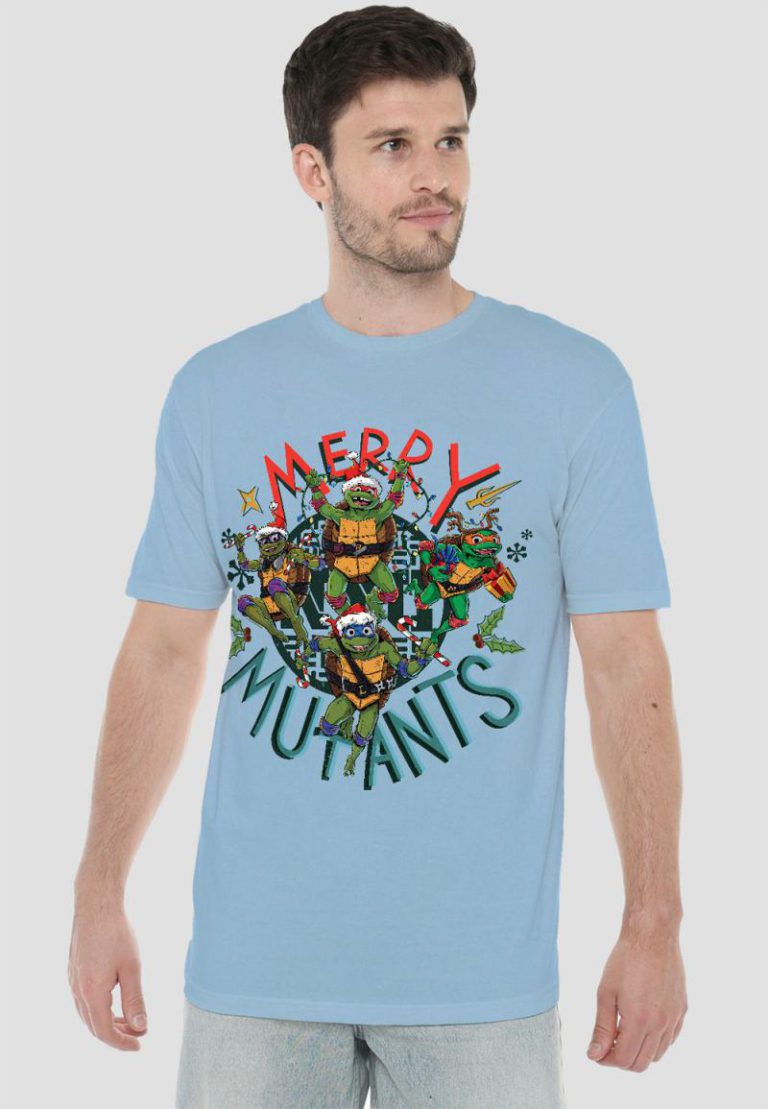 Tmnt: Mutant Mayhem Merry Mutants Christmas T Shirt, Light Blue from Debenhams