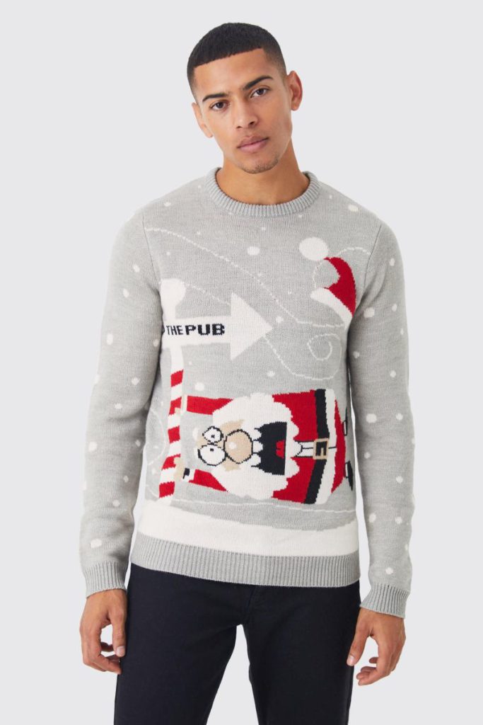 To The Pub Knitted Christmas Jumper from Debenhams