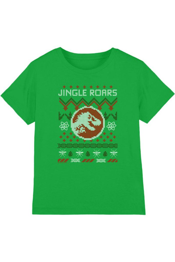 Universal Jurassic World Christmas Jumper Jingle Roars Kids Tee, Green from Debenhams