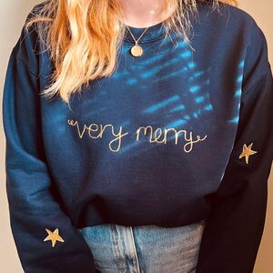Very Merry Embroidered Christmas Jumper from Not On The High Street
