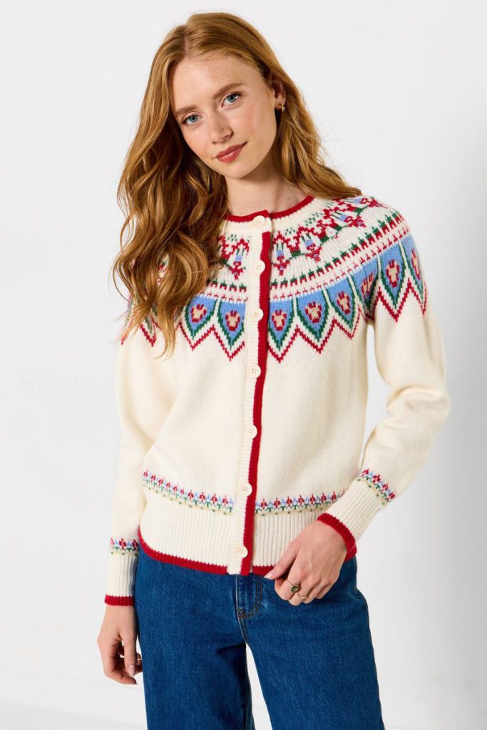 Vintage Winter Fairisle Cardigan Christmas jumper from Debenhams