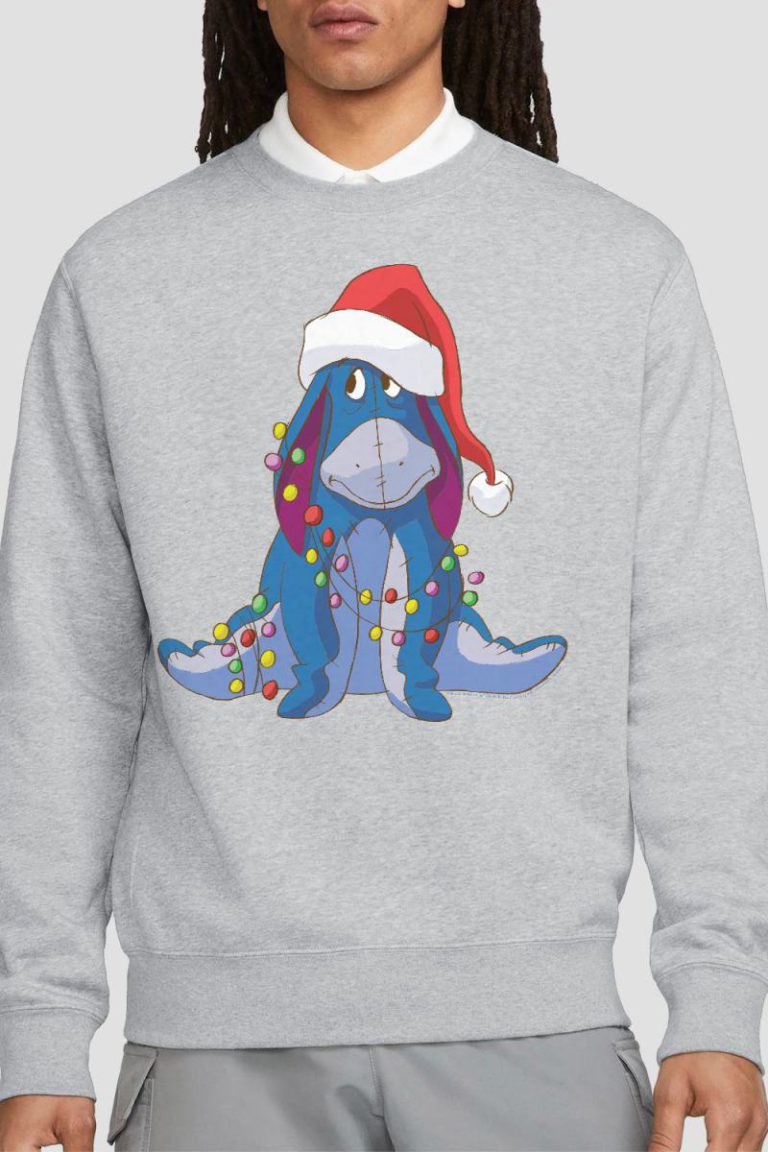 Winnie The Pooh Christmas Light Entangled Eeyore Sweatshirt Light Grey from Debenhams