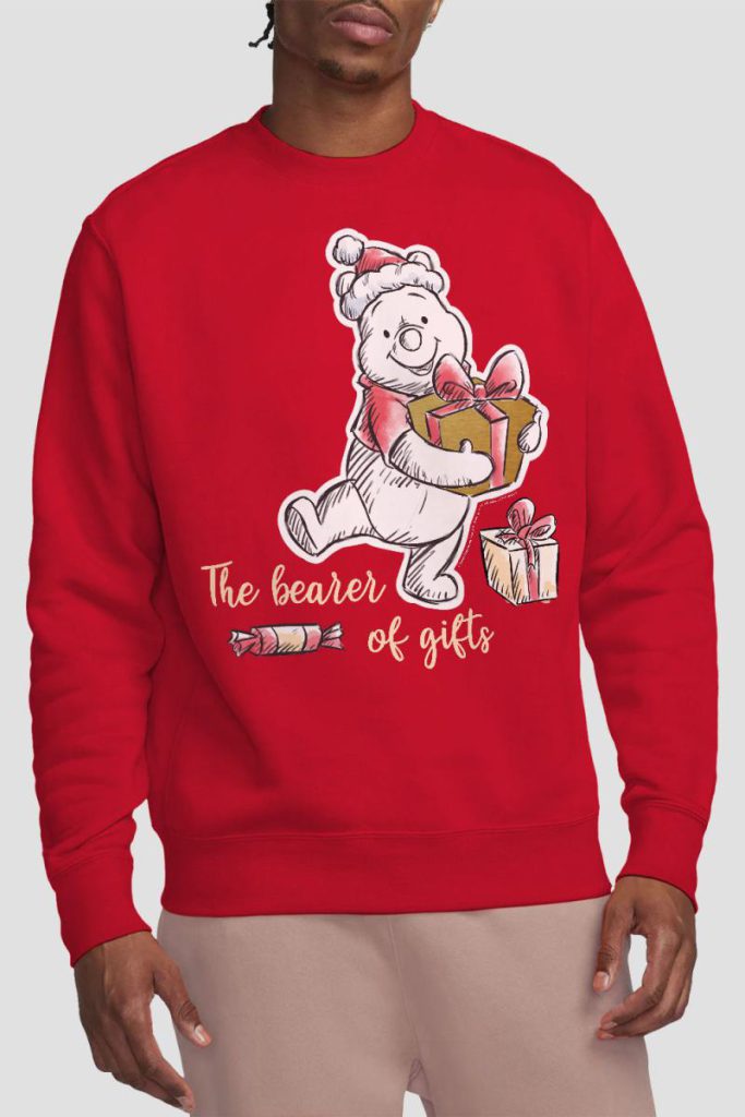 Winnie The Pooh The Bearer Of Christmas Gifts Sweatshirt Red from Debenhams
