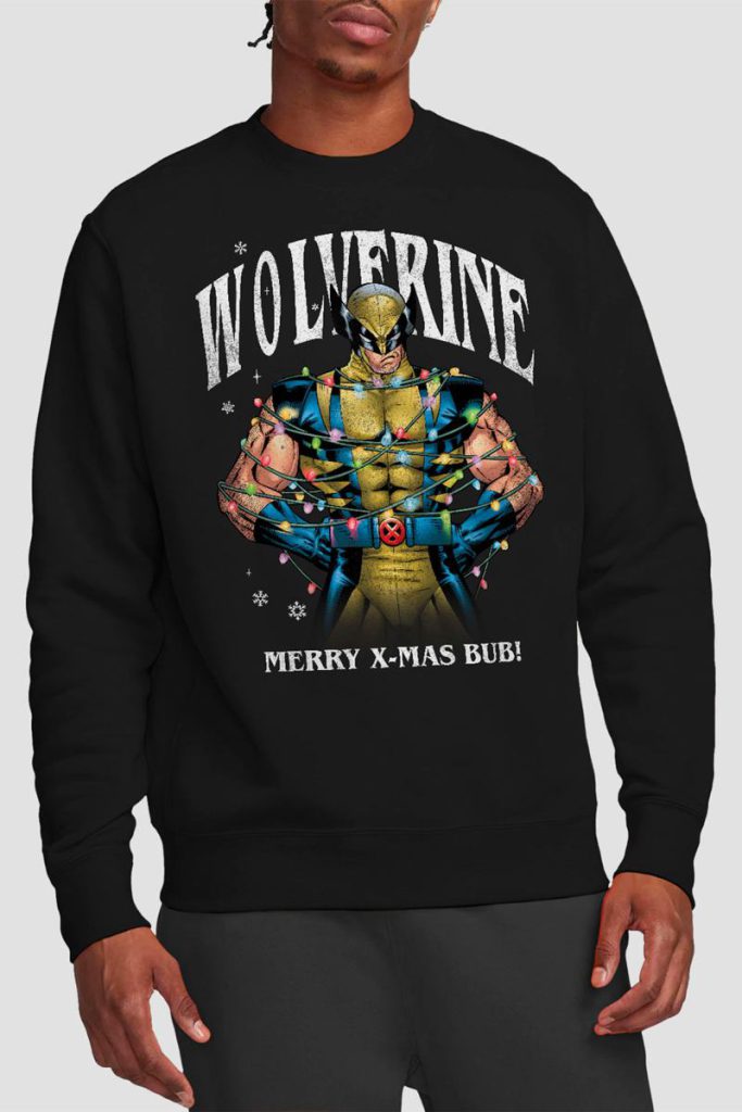 Wolverine Merry Xmas Bub! Sweatshirt, Black from Debenhams