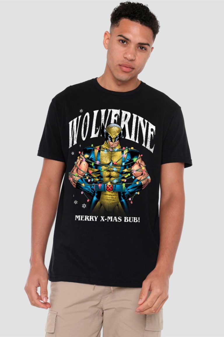 Wolverine Merry Xmas Bub! T-Shirt, Black from Debenhams