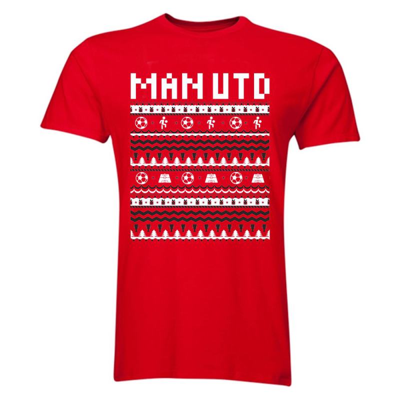 Womens Man Utd Christmas T Shirt Red from Debenhams