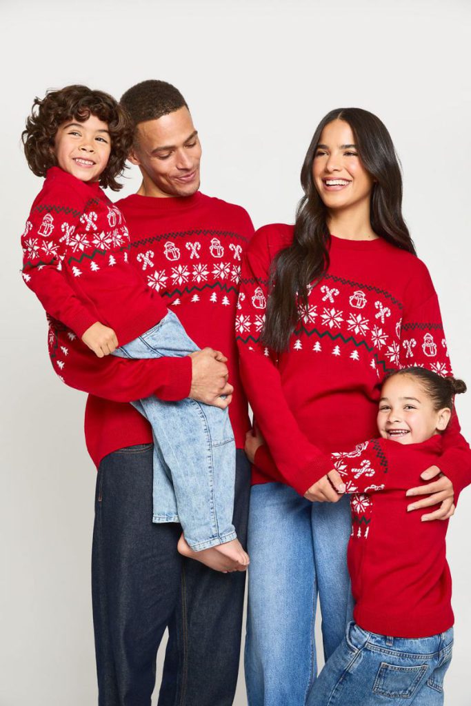 Womens Matching Family Snowman All Over Fairisle Christmas Jumper from Boohoo