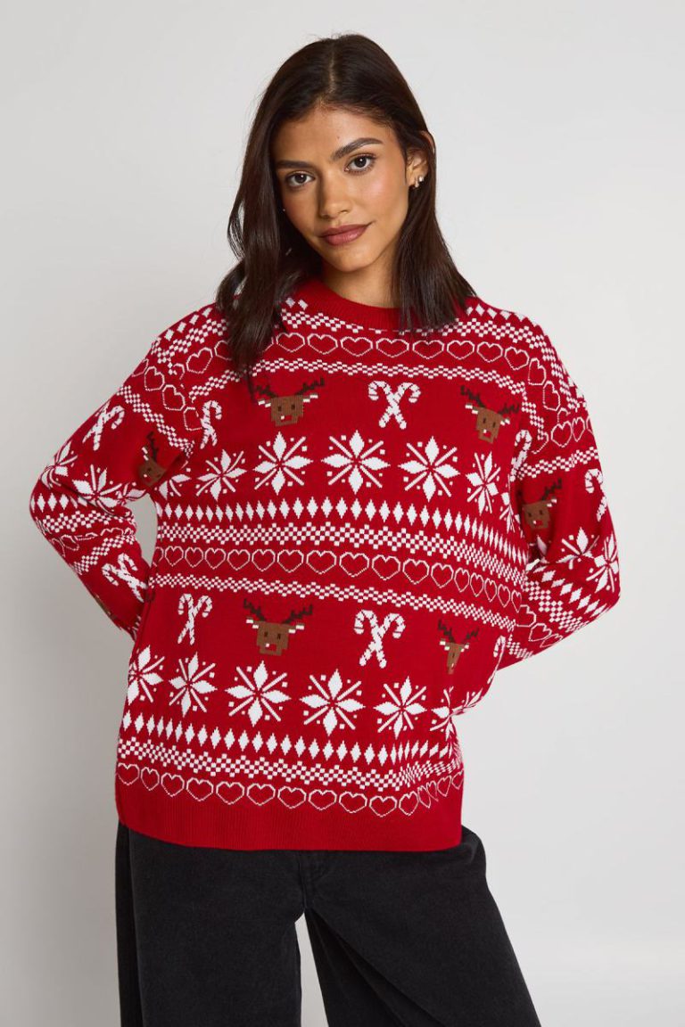 Womens Matching Reindeer Fairisle Mini Me Christmas Jumper from Debenhams