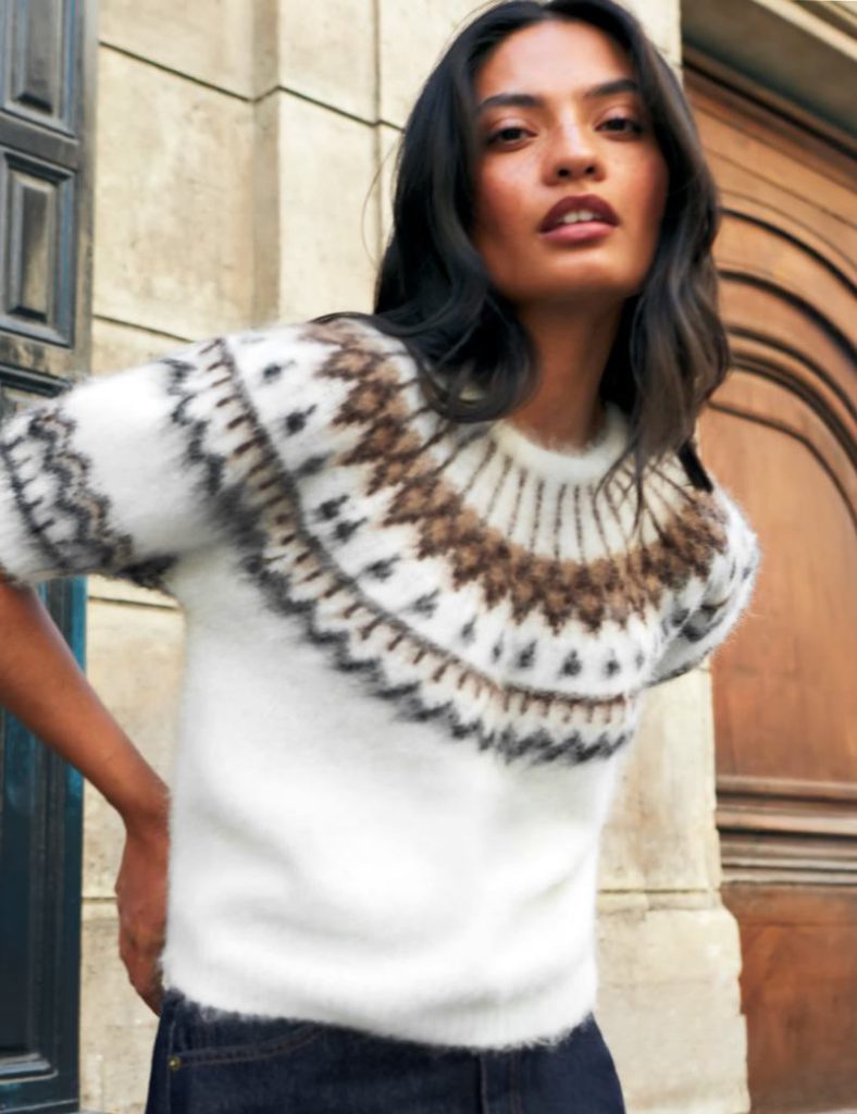 Wool Blend Fair Isle Round Neck Jumper Christmas jumper from Marks & Spencer