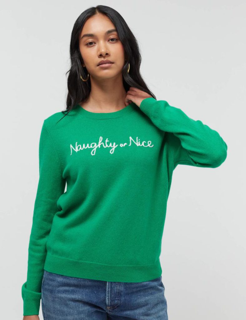 Wool Rich Christmas Slogan Jumper with Cashmere from Marks & Spencer