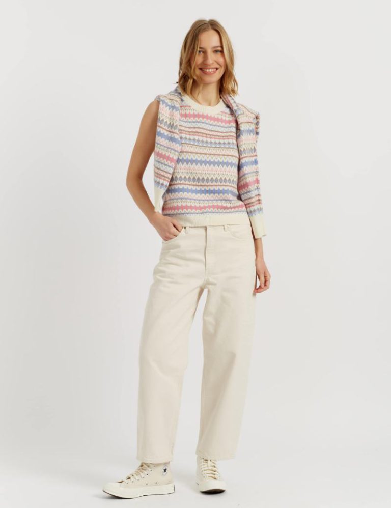 Wool Rich Fair Isle Knitted Vest with Cashmere Christmas jumper from Marks & Spencer
