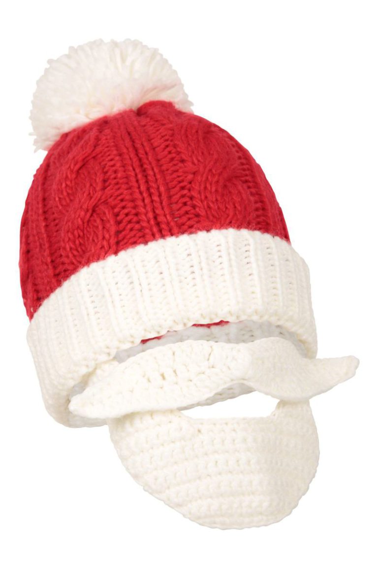 'Xmas Santa Beard' Warm and Cosy Knitted Compact Soft Pom Beanie from Debenhams