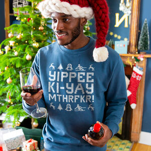Yippee Ki Yay Men's Christmas Jumper Sweatshirt from Not On The High Street